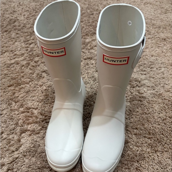 Hunter Original Short Boot White Willow Size 8 - Picture 6 of 10
